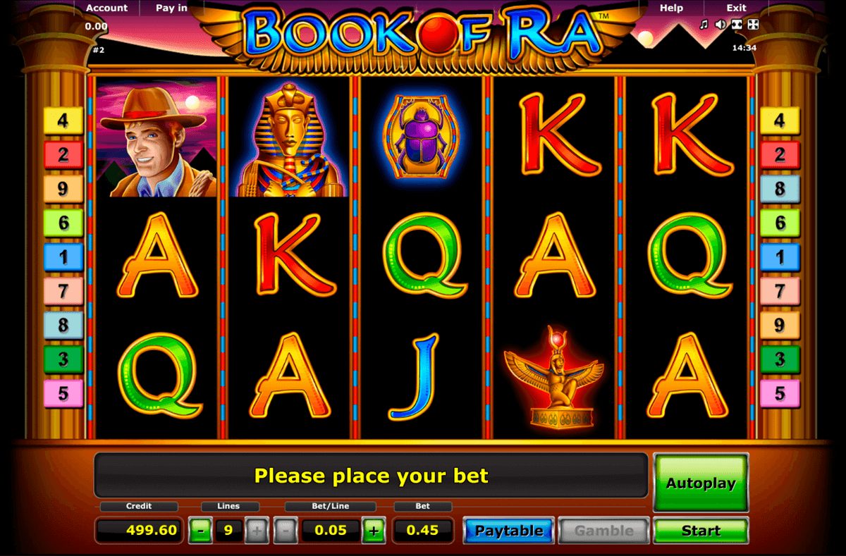 Ein Screenshoot vom Slot Book of Ra